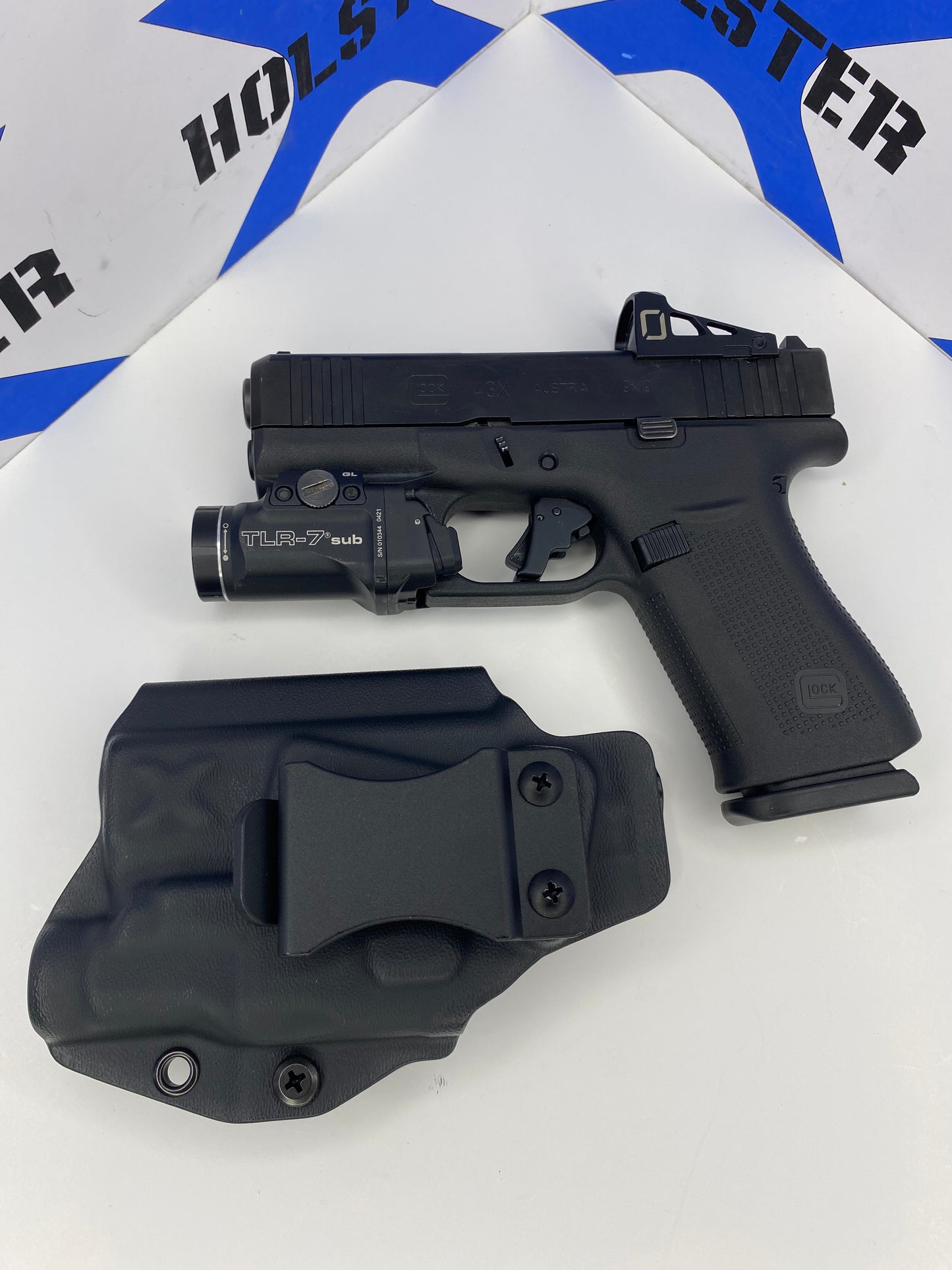 G43X-TLR7-SUB (Left Hand) with Mag Carrier IWB Left Hand Kydex Holster