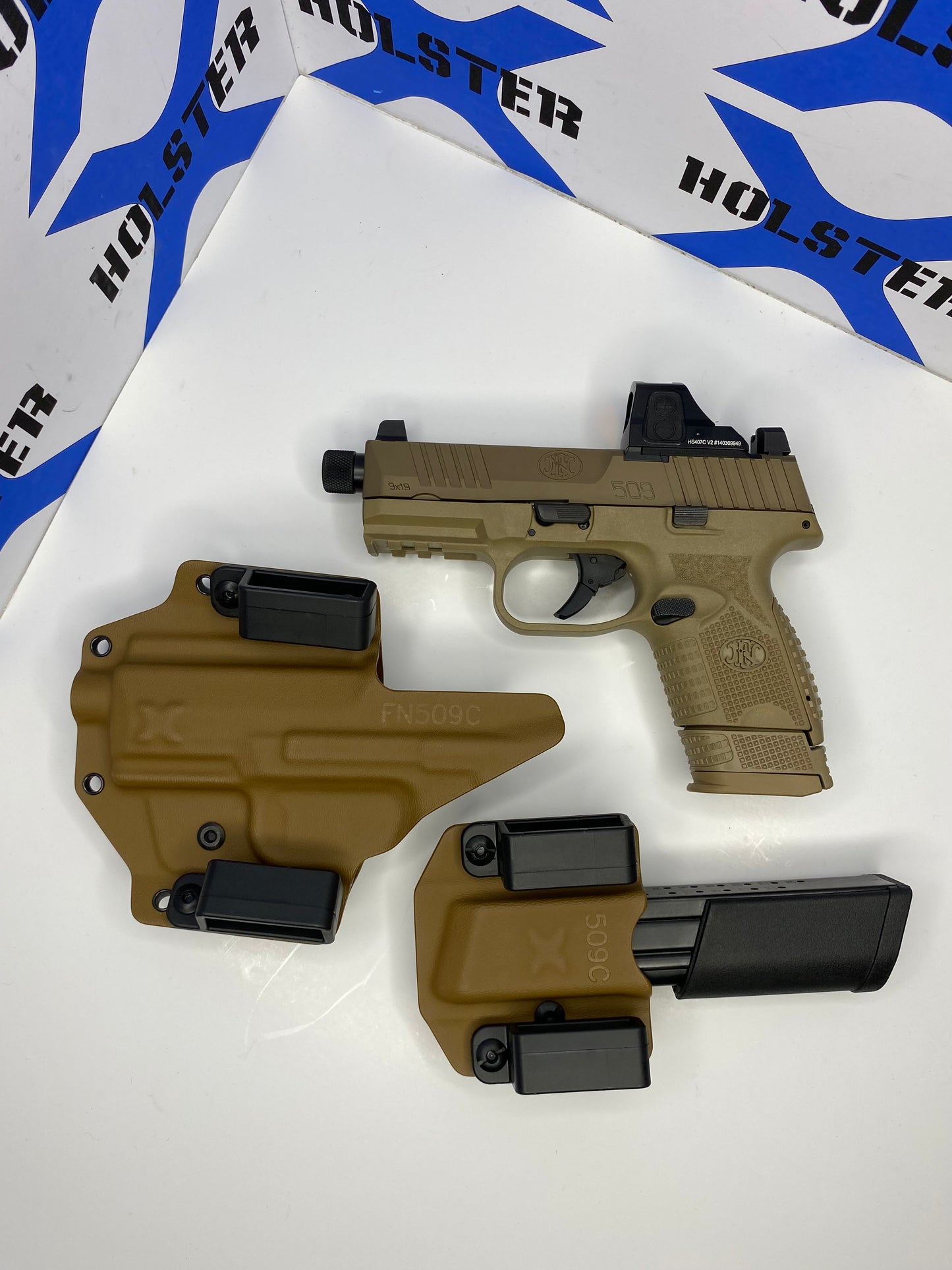 FN 509C-OWB+Mag Carrier Kydex Holster